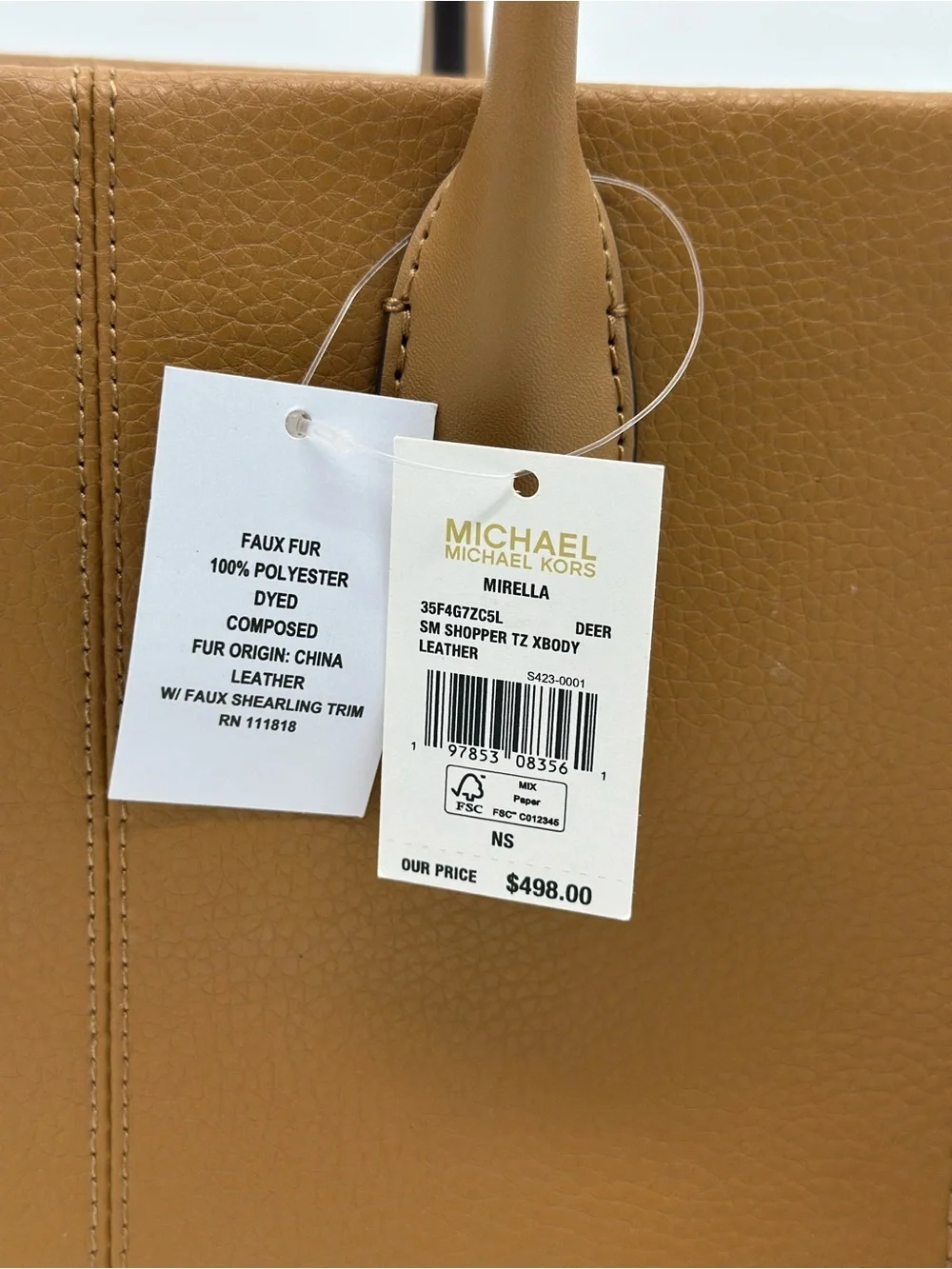 Michael Kors compact cognac